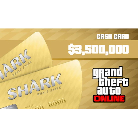 GRAND THEFT AUTO ONLINE: THE WHALE SHARK CASH CARD PC 3 500 000 ROCKSTAR KEY GLOBAL