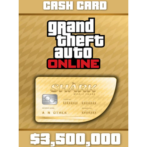 GRAND THEFT AUTO ONLINE: THE WHALE SHARK CASH CARD PC 3 500 000 ROCKSTAR KEY GLOBAL