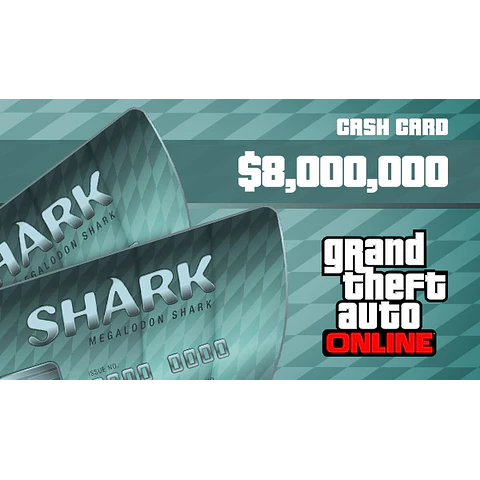 GRAND THEFT AUTO ONLINE: MEGALODON SHARK CASH CARD PC 8 000 000 ROCKSTAR KEY GLOBAL
