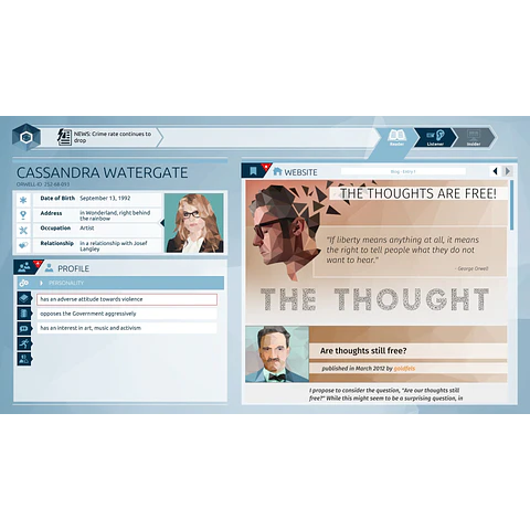 ORWELL: KEEPING AN EYE ON YOU STEAM KEY GLOBAL