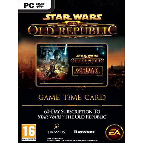 STAR WARS THE OLD REPUBLIC PREPAID TIME CARD 60 DAYS GLOBAL STAR WARS
