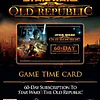 STAR WARS THE OLD REPUBLIC PREPAID TIME CARD 60 DAYS GLOBAL STAR WARS