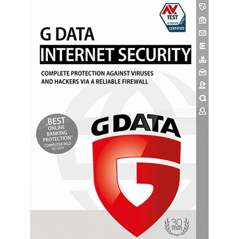 G DATA INTERNET SECURITY (PC, ANDROID, MAC, IOS) 1 DEVICE 1 YEAR - G DATA KEY - GLOBAL