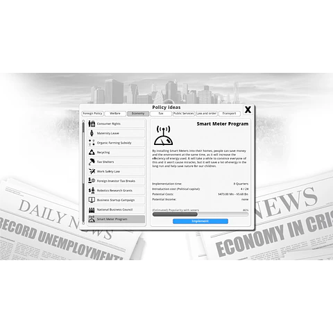 DEMOCRACY 3 - SOCIAL ENGINEERING STEAM KEY GLOBAL