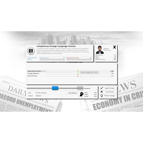 DEMOCRACY 3 - SOCIAL ENGINEERING STEAM KEY GLOBAL