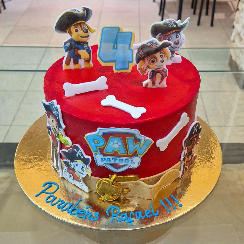 Bolo Patrulha Pata vermelho