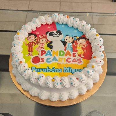 Bolo Foto Panda e os Caricas