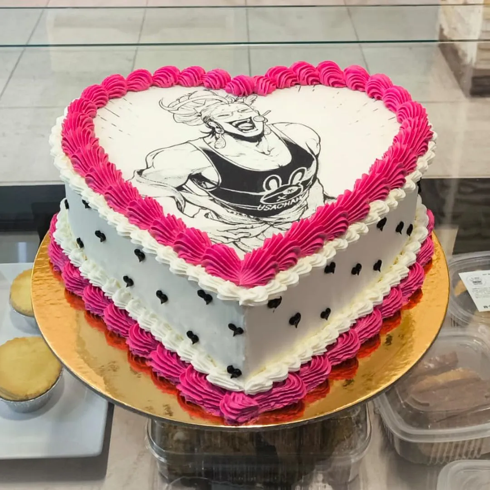 Coração Branco, Rosa e Preto c/ Foto