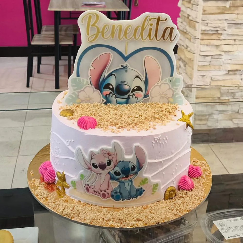 Bolo Stitch e Angel Praia