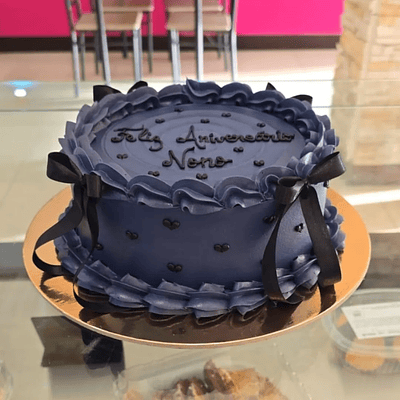 Bolo Vintage Roxo C/Laços Pretos