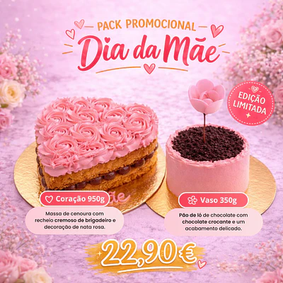 Pack Dia da Mãe – Coração e Vaso