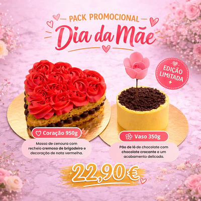 Pack Dia da Mãe – Coração e Vaso