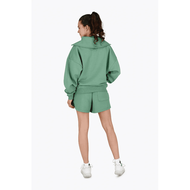 Suéter con media cremallera Osaka para mujer | Light Green 4