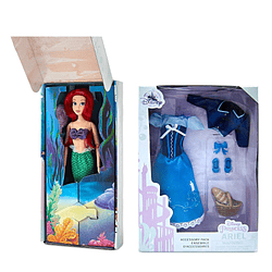 Muñeca y Fashion Pack Disney Store Princesa Ariel La Sirenita