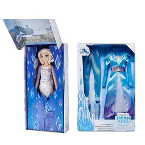 Muñeca y Fashion Pack Disney Store Princesa Elsa Frozen