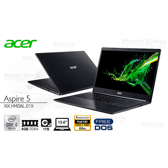Laptop Core I3 Acer 5 Memoria Ram de 8gb Pantalla de15.6