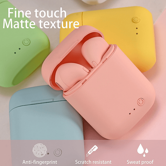 Auriculares Bluetooth I12 Macaron mate, binaurales deportivos, inalámbricos, I12tws, 5,0 - Image 6