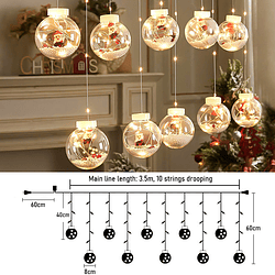 Guirnalda de luces LED para decoración navideña