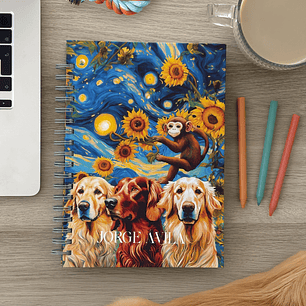 CUADERNO UNIVERSITARIO PERSONALIZADO PREMIUM 3 MASCOTAS