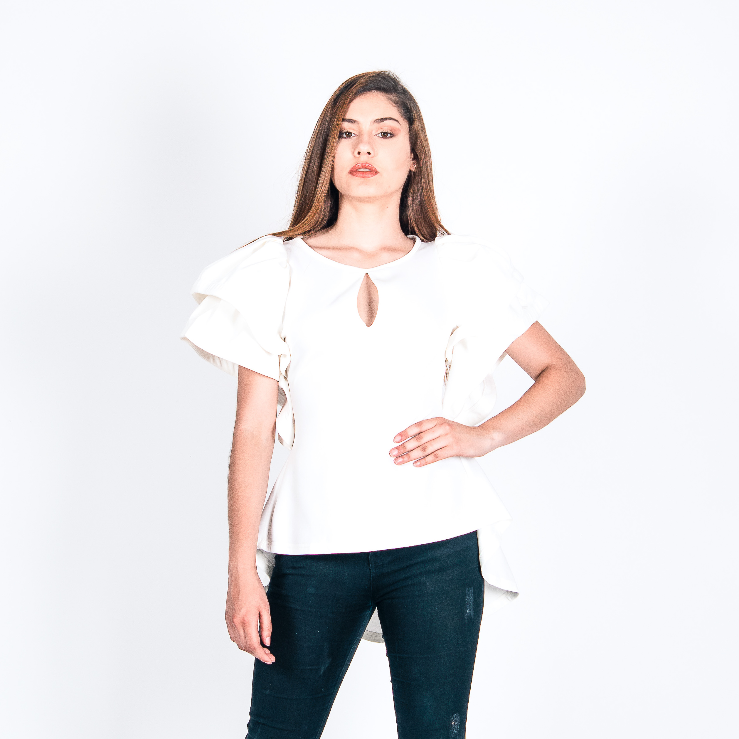 Blusa Hombros Vuelo