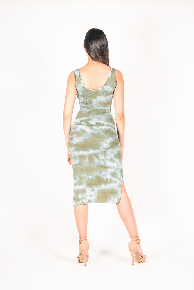 Vestido Ajustado Tie-Dye