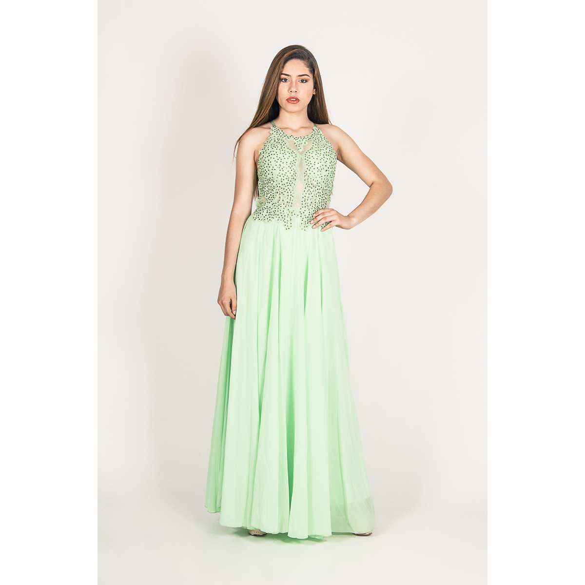 Vestido Bellos Detalles Espalda Cruzada y Elasticado