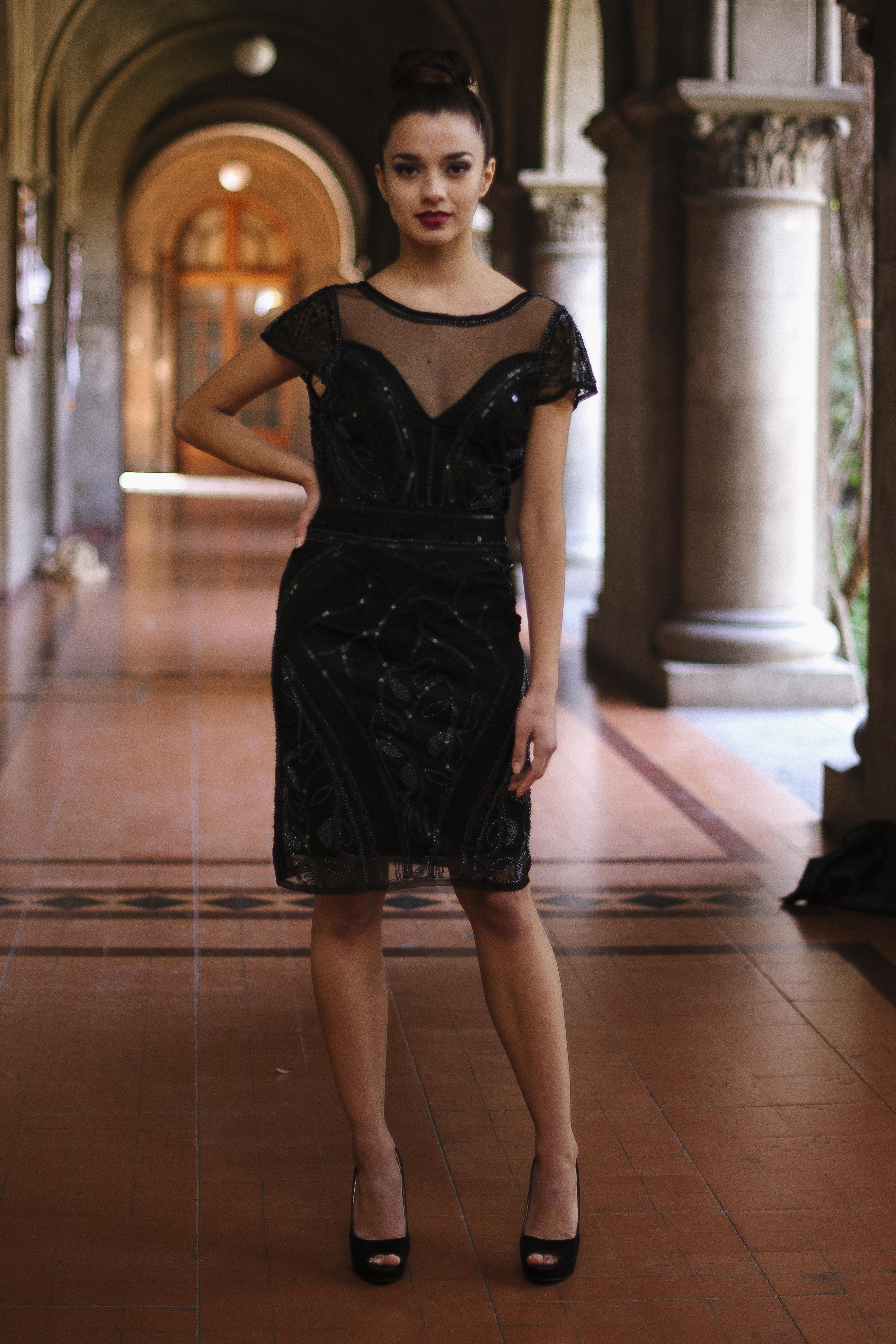 Shiny Little Black Dress