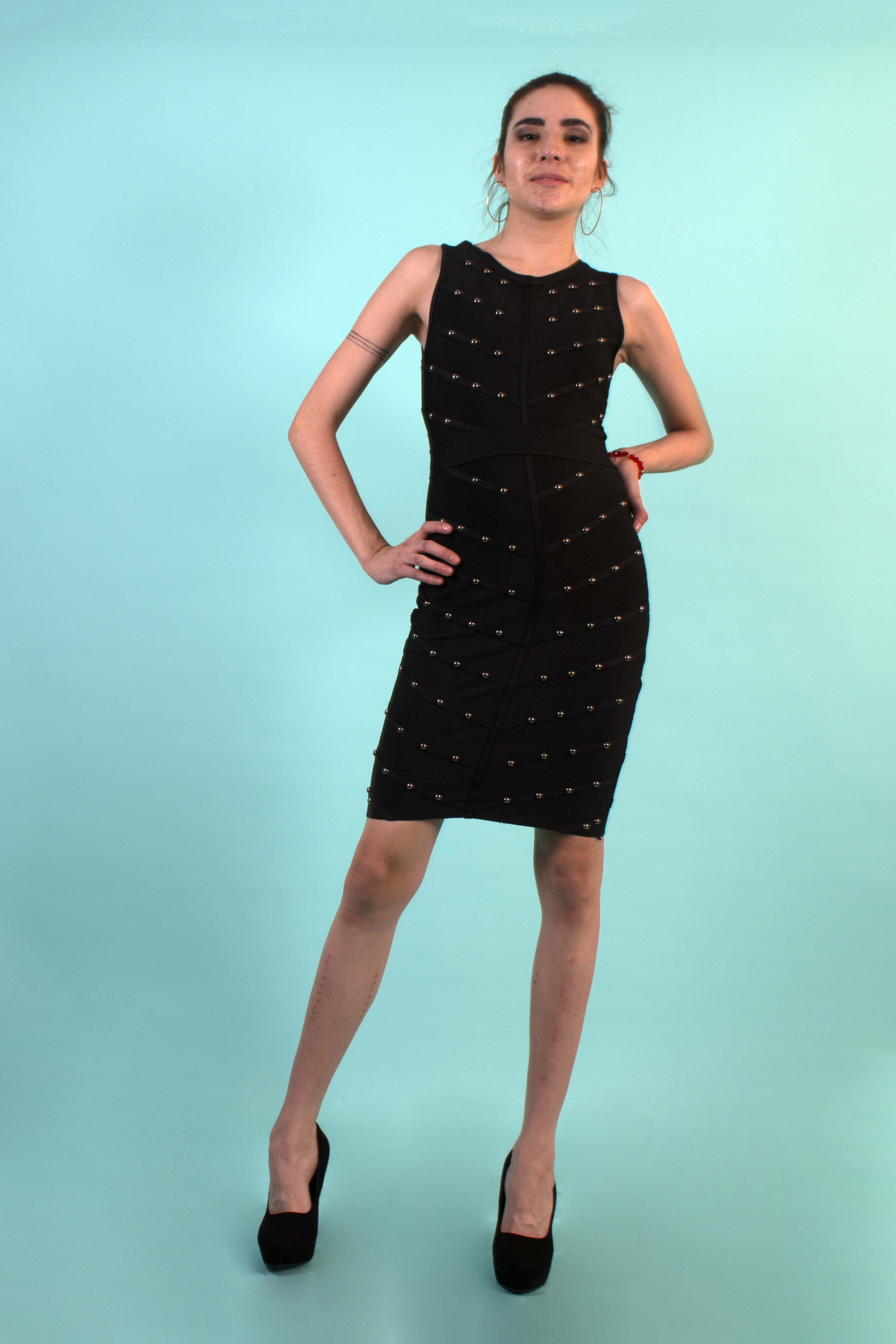Little Black Dress With Studs