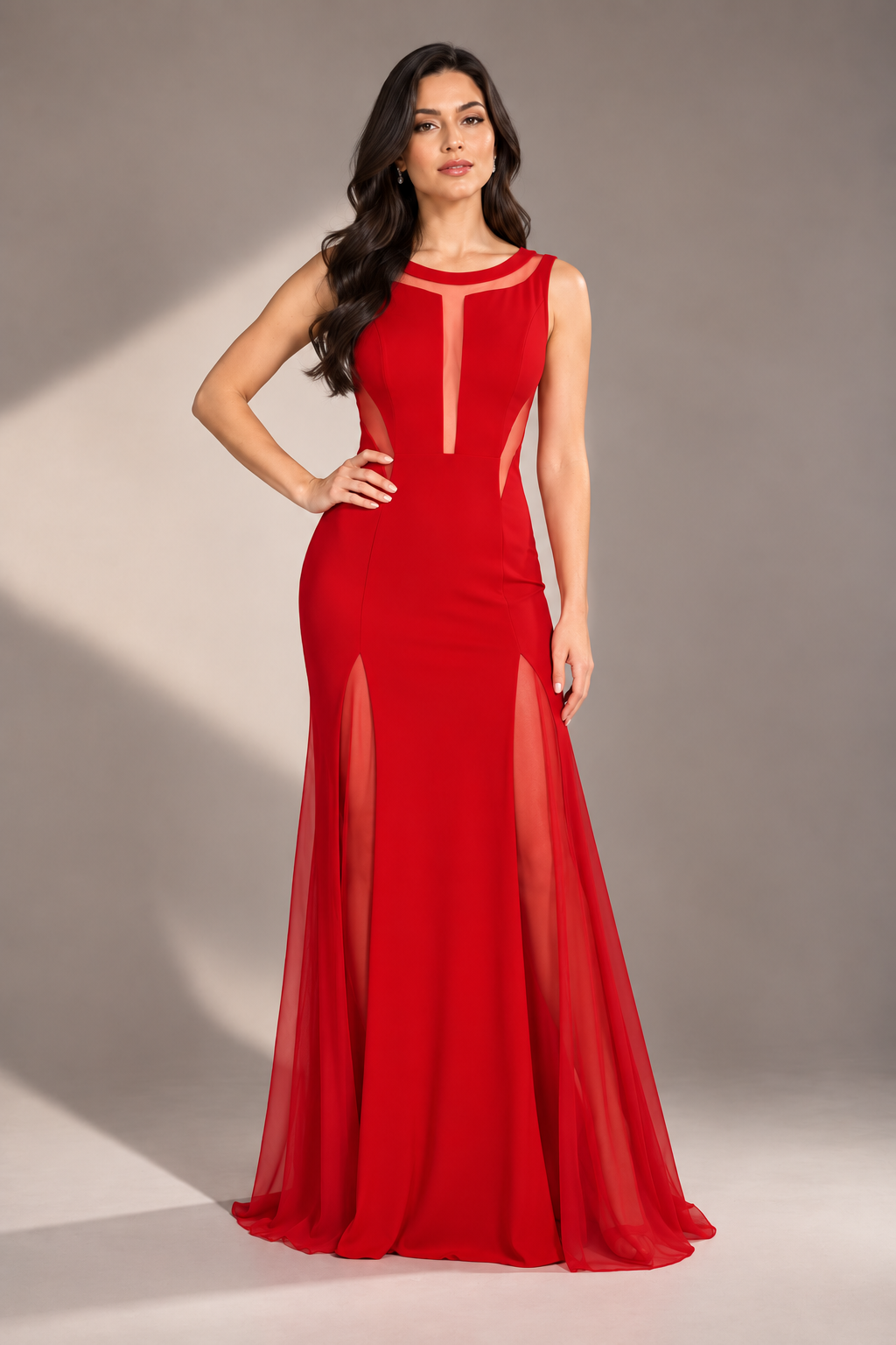 Vestido Escote Cuello Bote