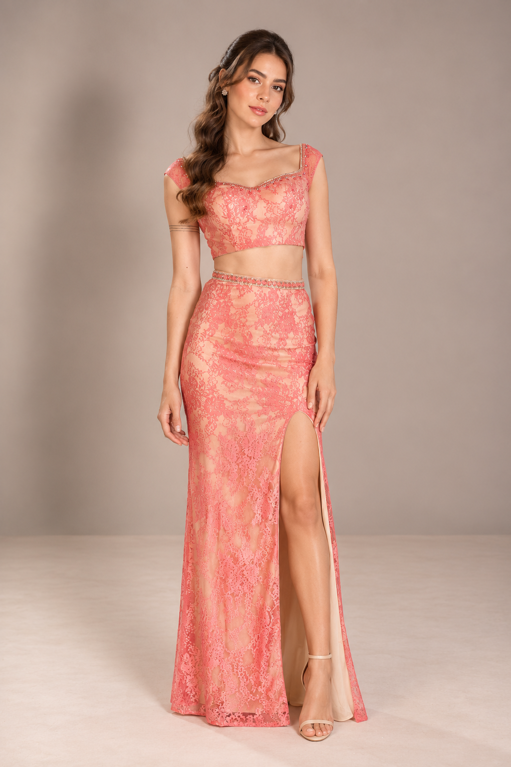 Vestido Encaje Two Piece