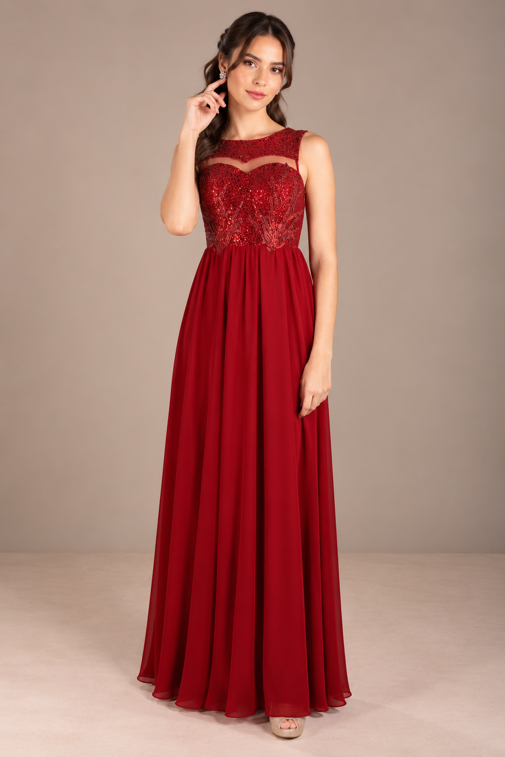 Vestido Lentejuelas Detalle Corazón