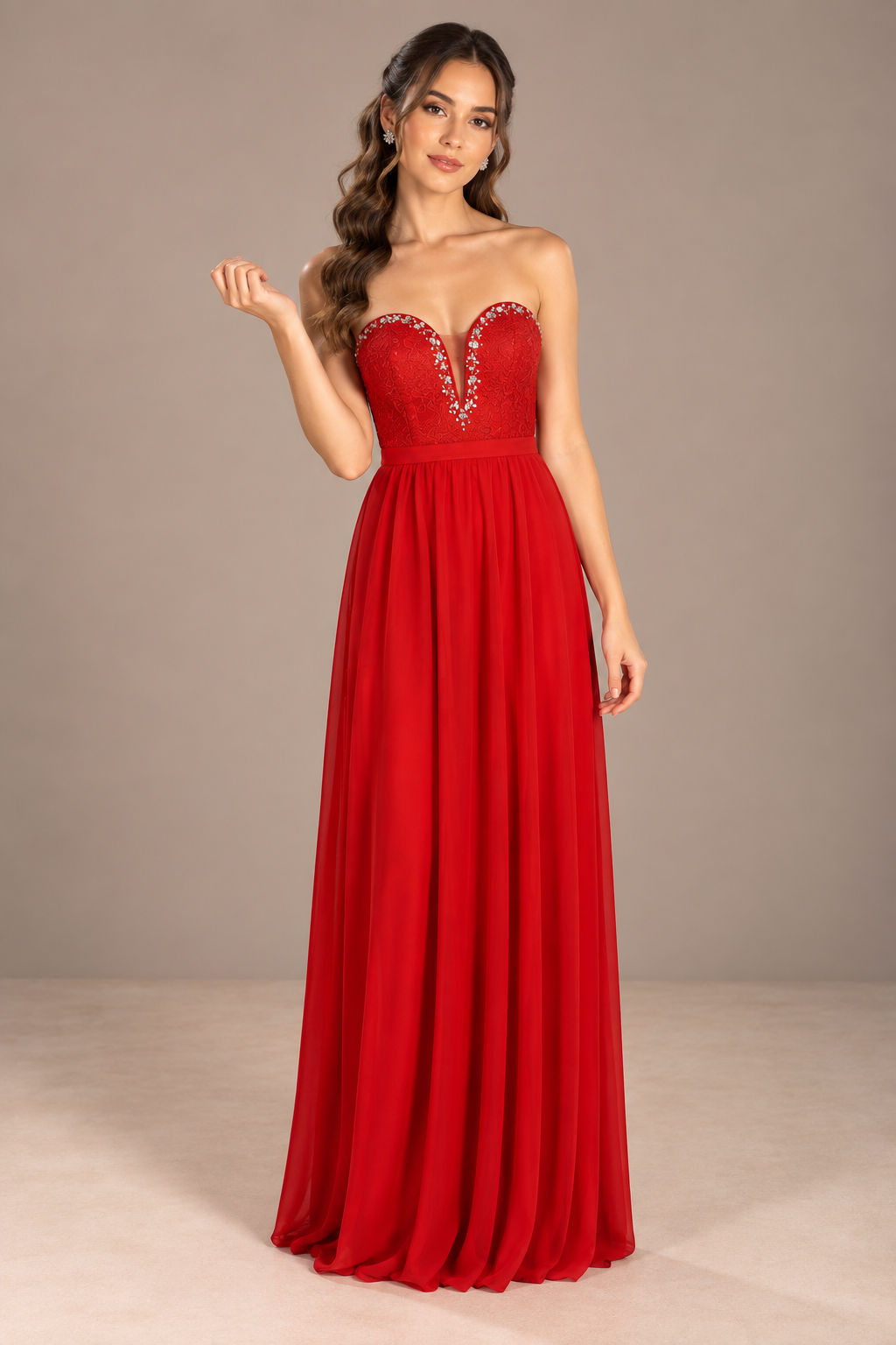 Vestido Escote Corazón