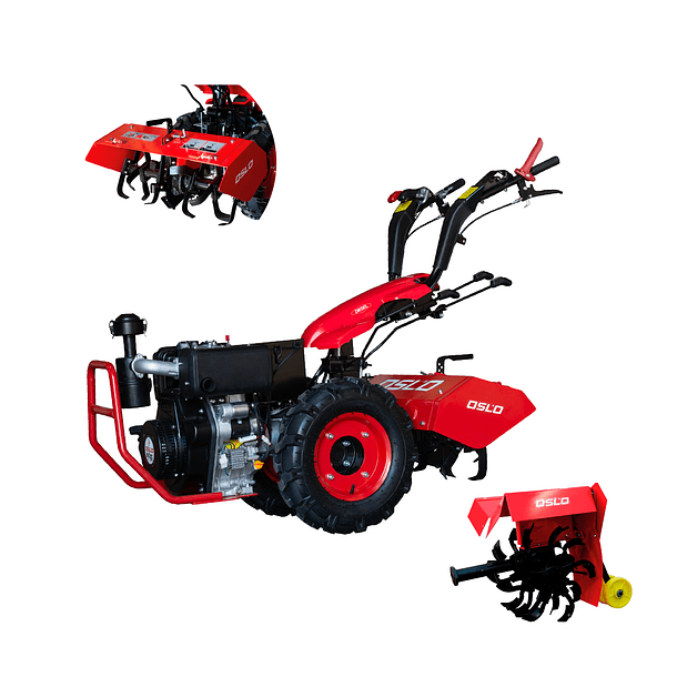 COMBO 6 ROTO Motocultivador Sx9 Ultra Diesel + Zanjador 1