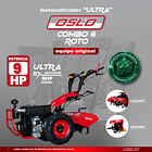 COMBO 6 ROTO Motocultivador Sx9 Ultra Diesel + Zanjador 2