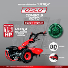 COMBO 5 ROTO Motocultivador Sx15 Ultra Bencinero + Ruedas Oruga o de Tracción 2