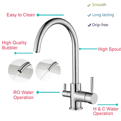 Kitchen Faucet 3 Ways Hot, Cold and Reverse Osmosis - Image 2