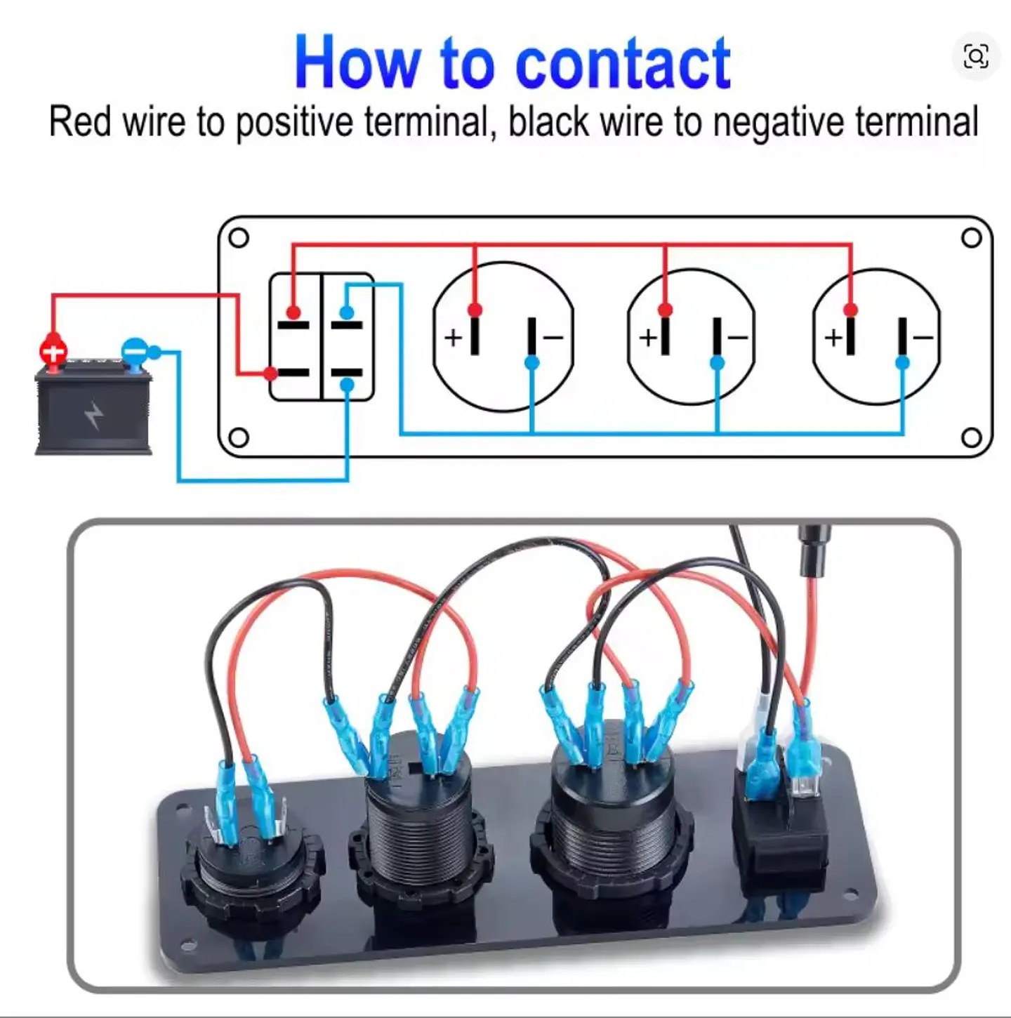 Panel Triple 12V Pro: USB-C PD, QC 3.0 y Toma 12V 2