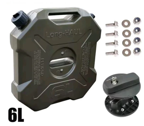 Bidón de Combustible Plano 6L con Soporte y Llave (Alta Resistencia)