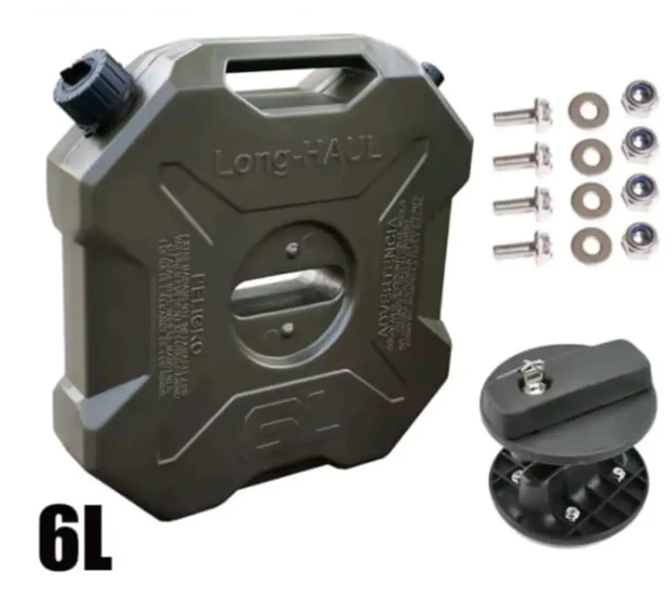 Bidón de Combustible Plano 6L con Soporte y Llave (Alta Resistencia) 1