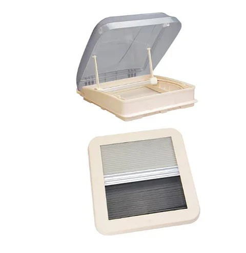Escotilla Aerodinámica 40x40 cm con Doble Acrílico y Mosquitero (Sin Luz / Motorhome)