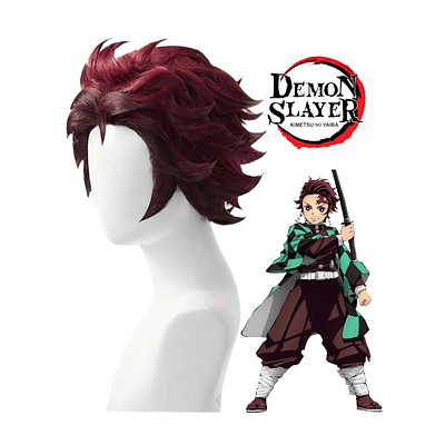 Peluca Tanjiro Kamado Kimetsu No Yaiba Demon Slayer