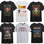 Poleras Navideñas Anime Otaku Varios Modelos