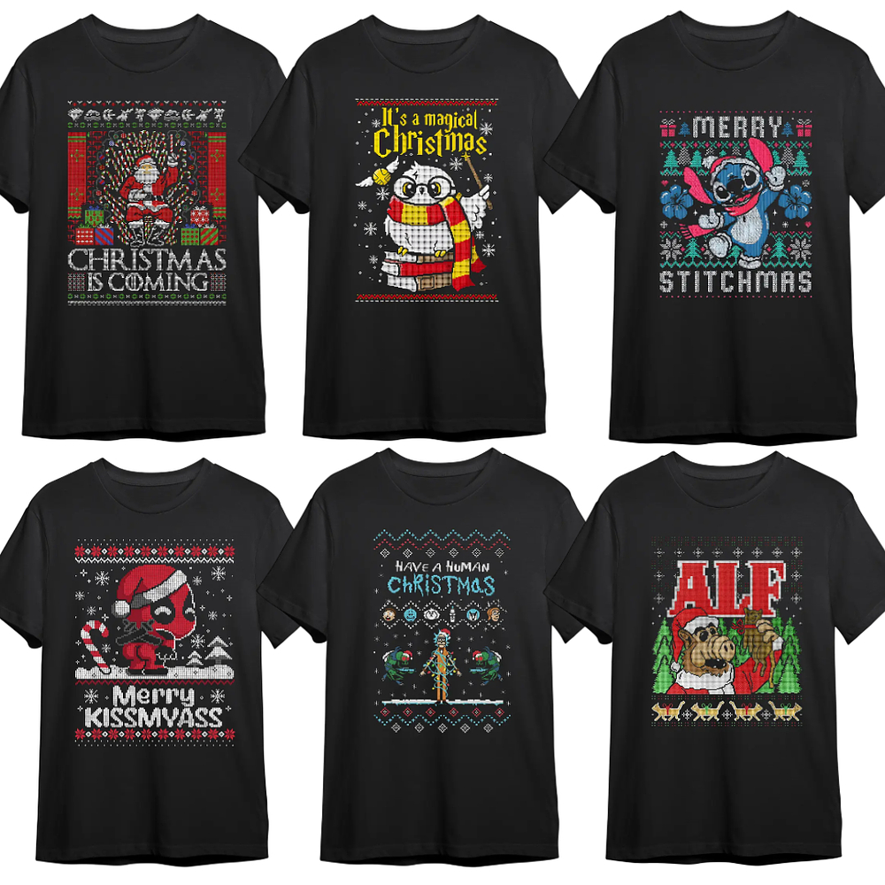 Poleras Navideñas Cultura Pop Memes Geek 1