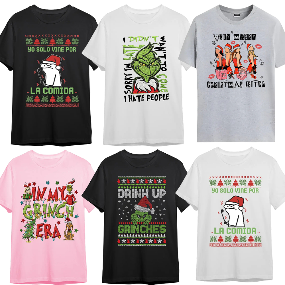 Poleras Navideñas Cultura Pop Memes Geek 2