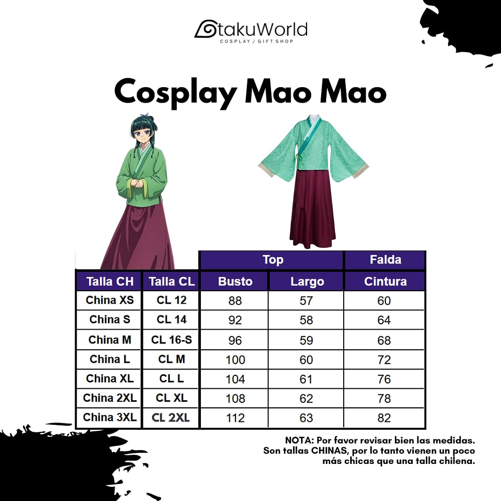 Cosplay Disfraz Mao mao - Los Diarios De La Boticaria 