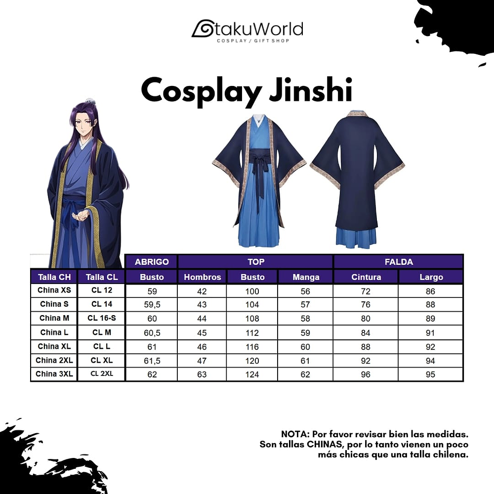 Cosplay Disfraz Jinshi - Los Diarios De La Boticaria 