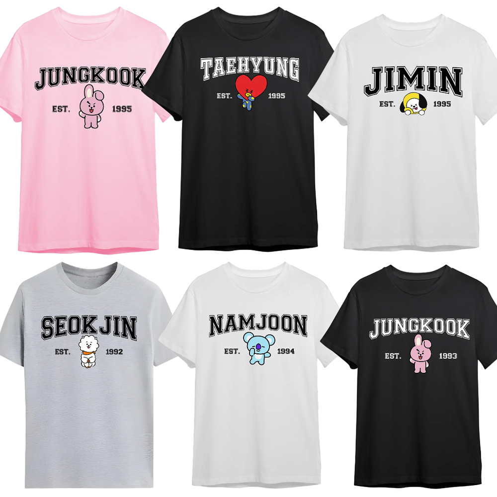 Polera BTS Army Kpop Jungkook  Varios Modelos 2