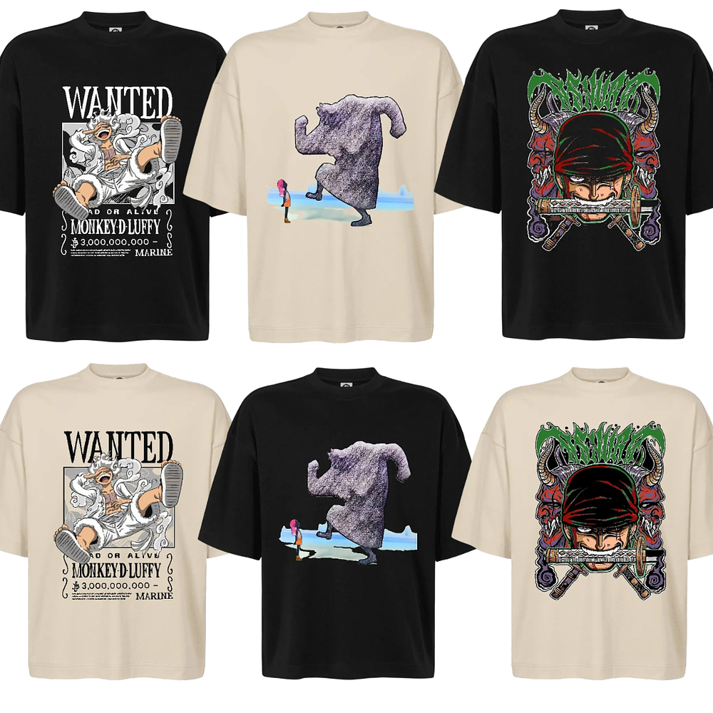 Polera Oversize One Piece Varios Modelos 