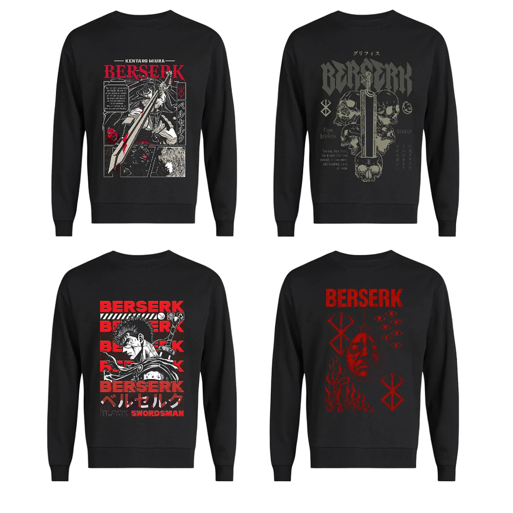 Poleron Berserk Guts Varios Modelos