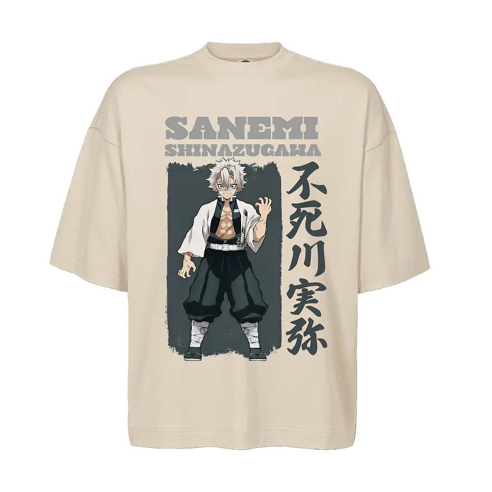 Polera Oversize Kimetsu Sanemi Demon Slayer Hashira Genya
